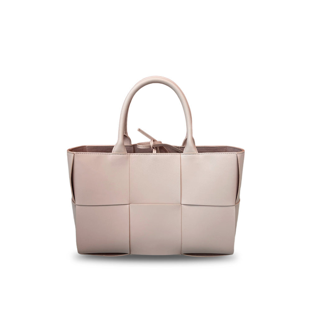 Women's Cowhide Hand-woven Fashion Genuine Leather Portable Tote Bags