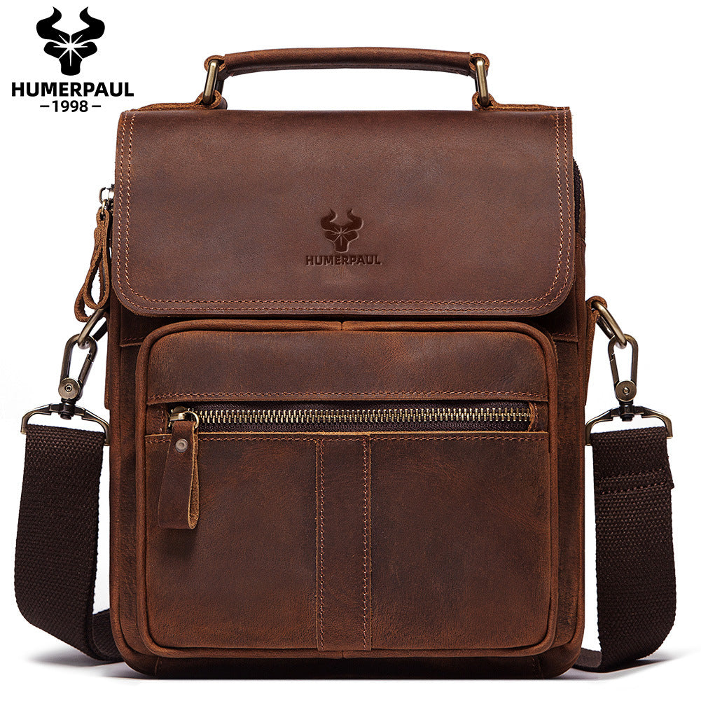 Men's Leather Vintage First Layer Cowhide Crazy Men's Messenger Bags