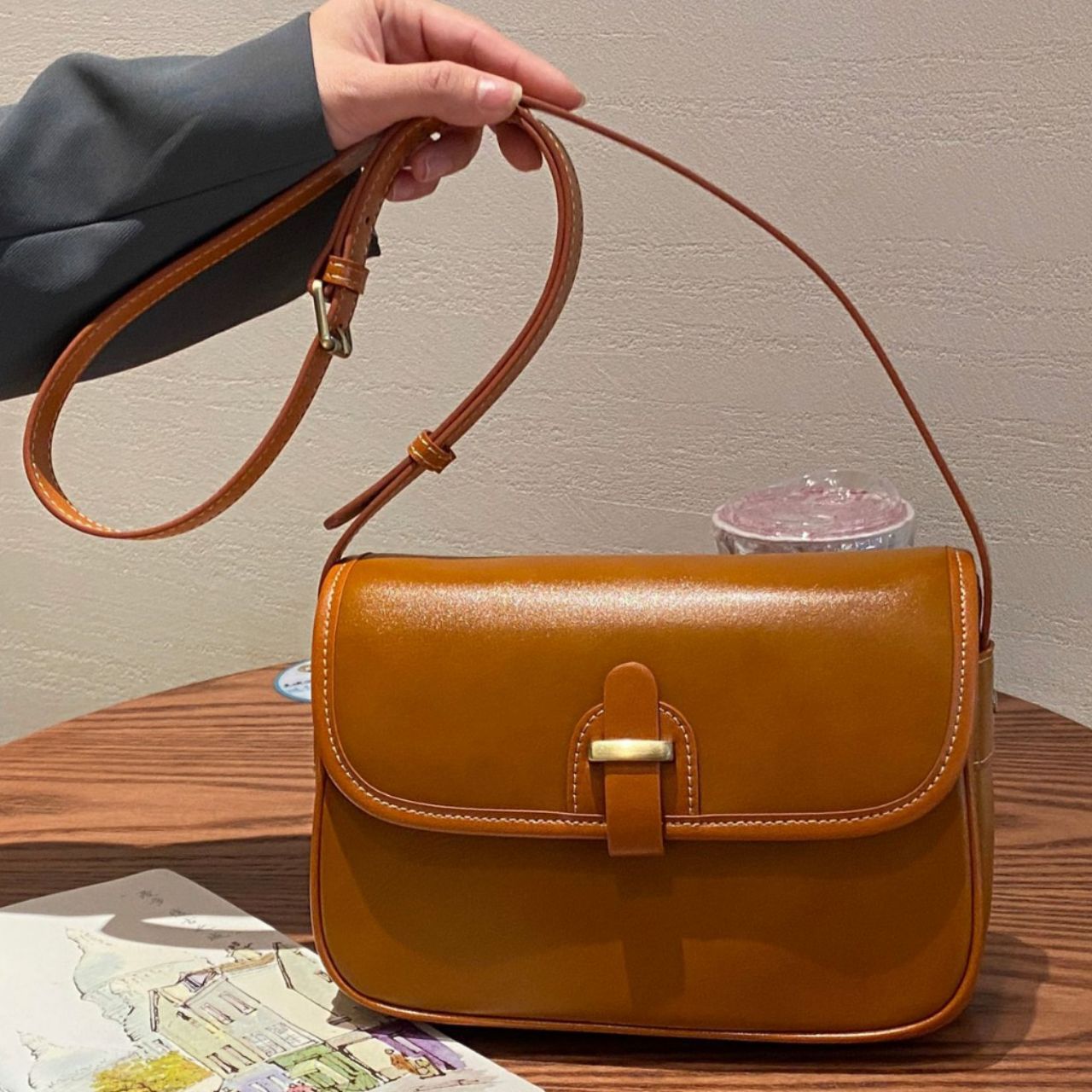 Women's Leather Cowhide One Lady's Fashion Practical Shoulder Bags