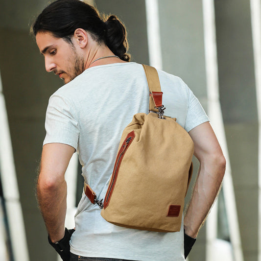Men's Durable Large Capacity Canvas Trendy Men's Shoulder Bags