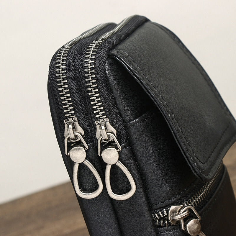 Men's Layer Zipper Contractor Construction Site Vertical Men's Waist Packs