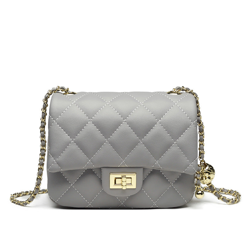 Women's Leather Fat Golden Balls Classic Style Crossbody Bags