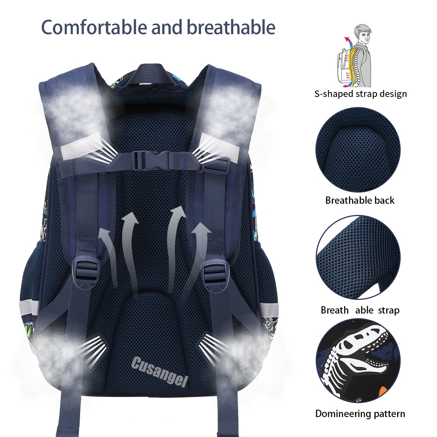 Grade To Boy Burden Reduction Spine Elementary School Students' Schoolbags