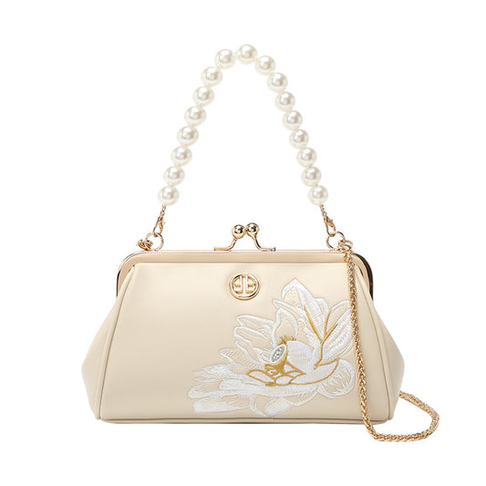 Women's Ethnic Style Embroidered Cheongsam Elegant Embroidery Shoulder Bags