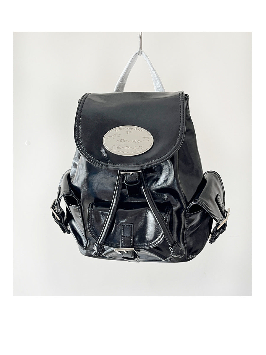 Niche Jin Nylon Quilted Flip Drawstring Backpacks