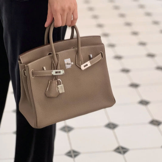 Women's Mini Litchi Pattern First Layer Cowhide Handbags