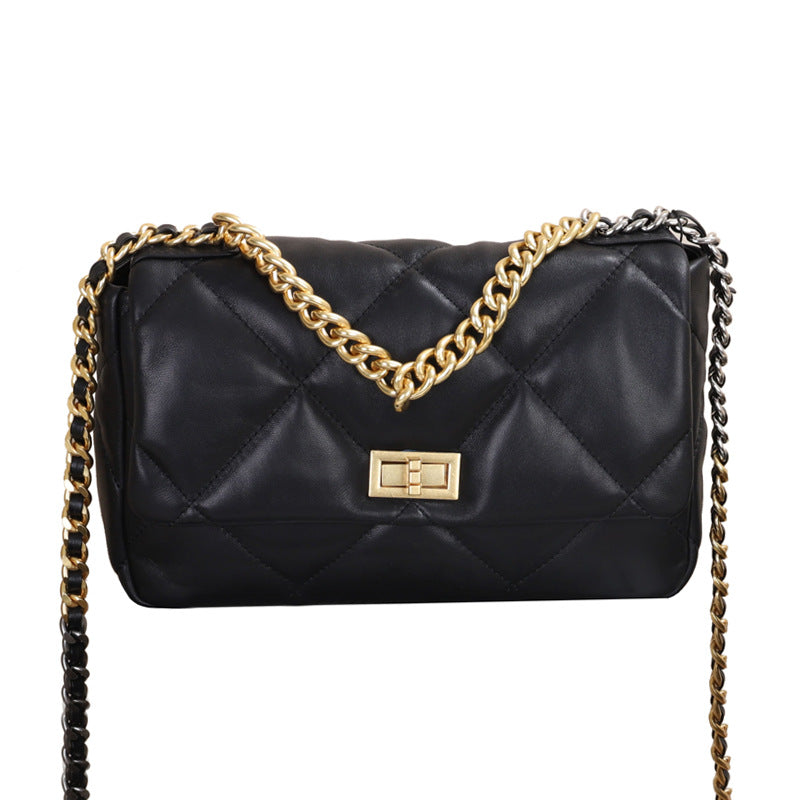 Fashion Flap Soft Sheepskin Rhombus Chain Shoulder Bags