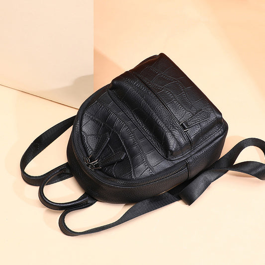 Durable Charming Leather Fashion Female Commuter Backpacks