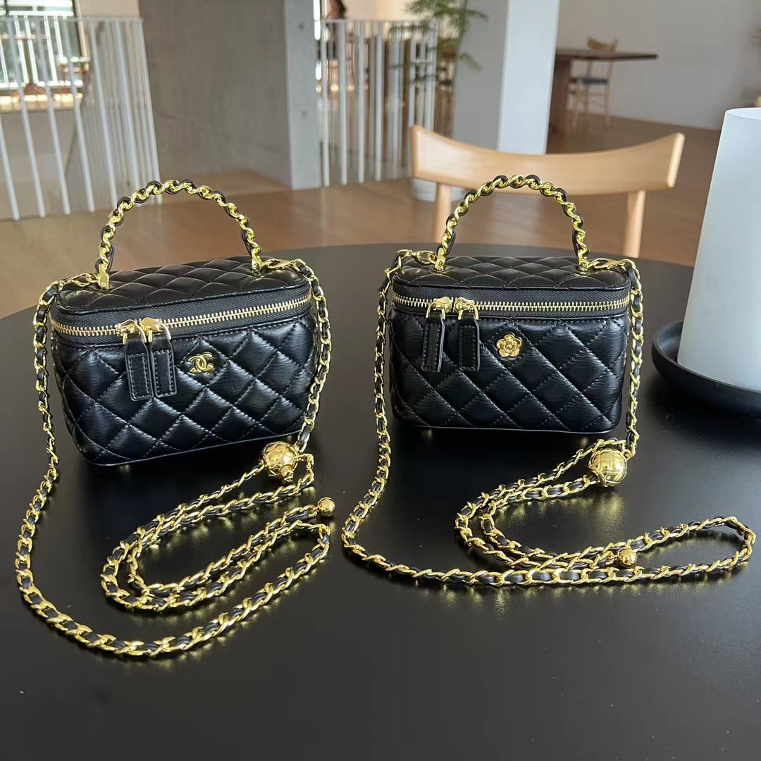 Women's Genuine Leather Classic Style Rhombus Chain Shoulder Bags