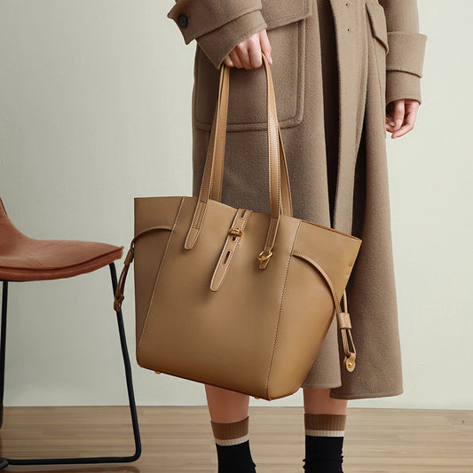 Women's Genuine Leather Large Capacity Versatile Fashion Tote Bags