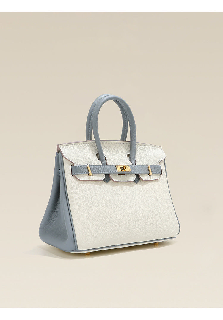 Women's Contrast Color Genuine Large Capacity Mom Bags