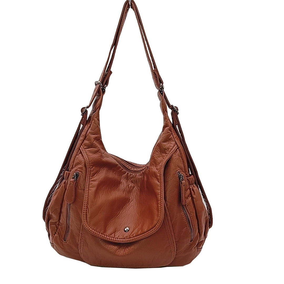 Women's Large Capacity Soft Leather Fashion Retro Backpacks