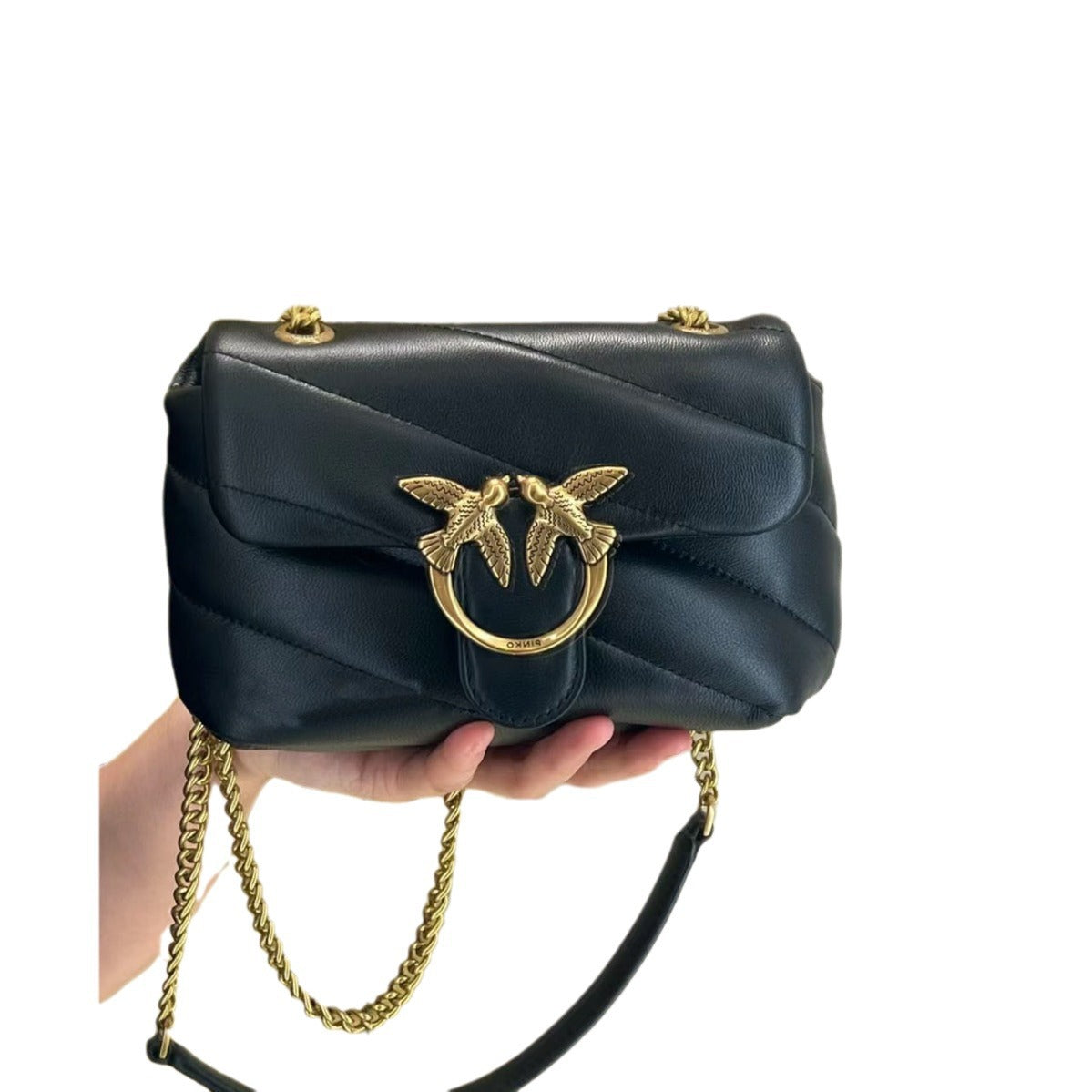 Women's Sheepskin High Quality Swallow Puff Pillow Crossbody Bags