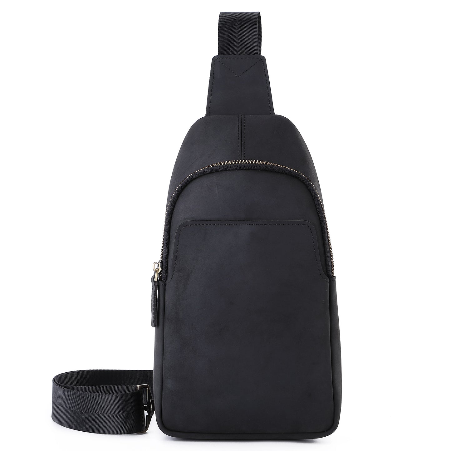 Men's Crazy Horse Leather Vintage Top Layer Men's Chest Bags