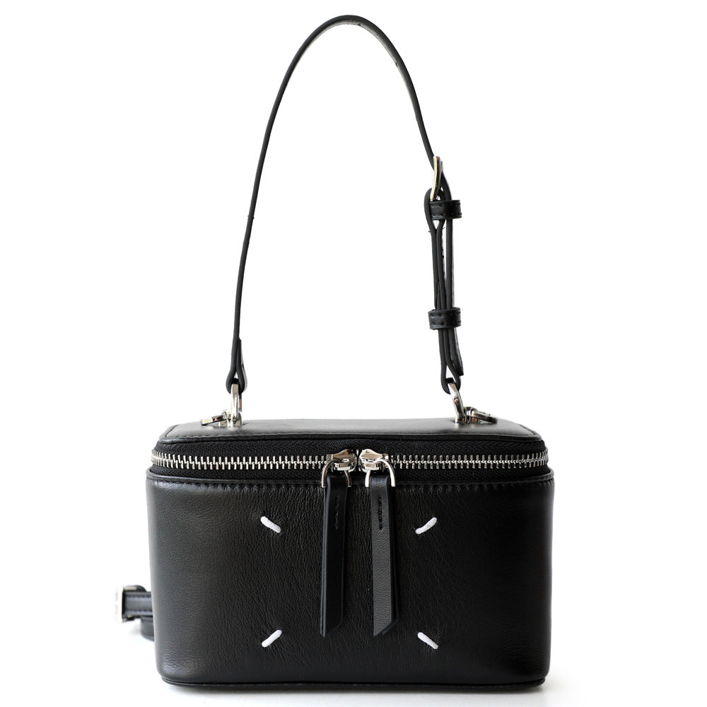 Women's Retro Sheepskin Box High-grade Genuine Leather Handbags