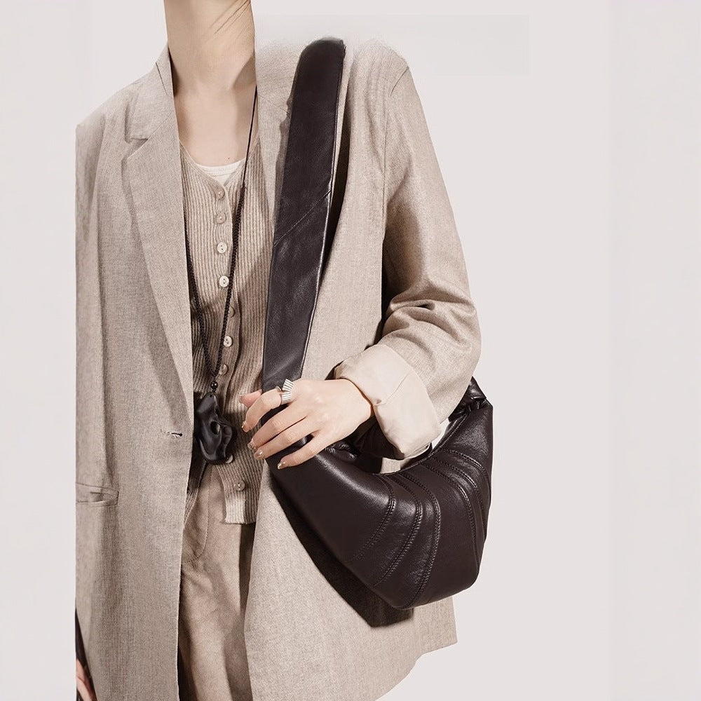 Niche Sheepskin Croissant Korean Style Idle Bags