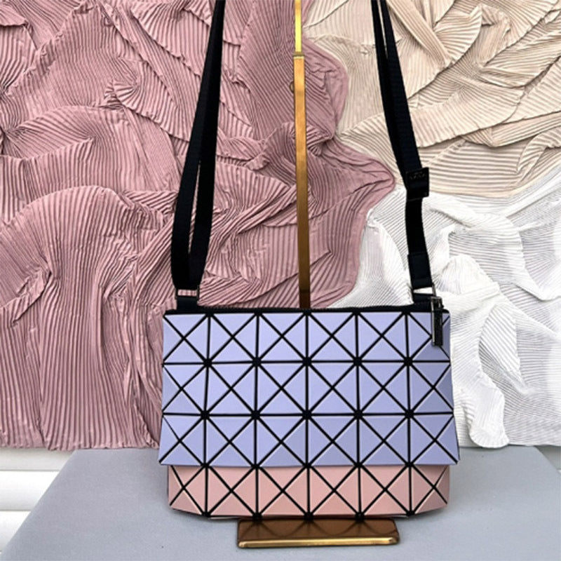 Kangaroo Styled Contrast Color Long Strap Crossbody Bags