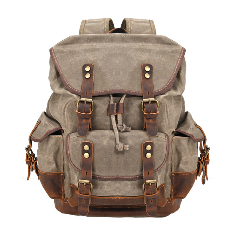 Wax Canvas Computer Large Capacity Hiking Backpacks