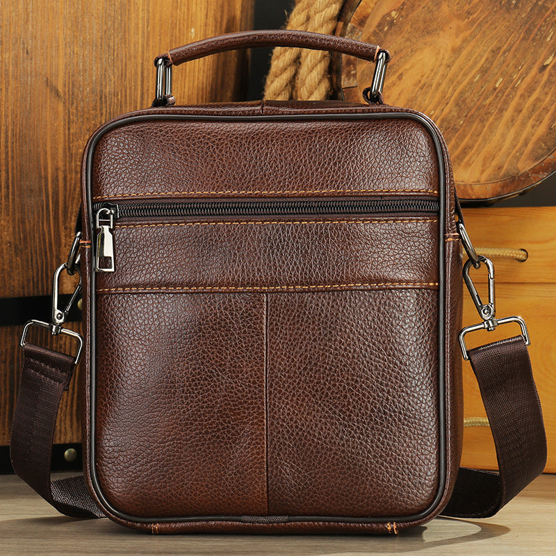 Men's Business Light Luxury Commuter First Layer Men's Shoulder Bags