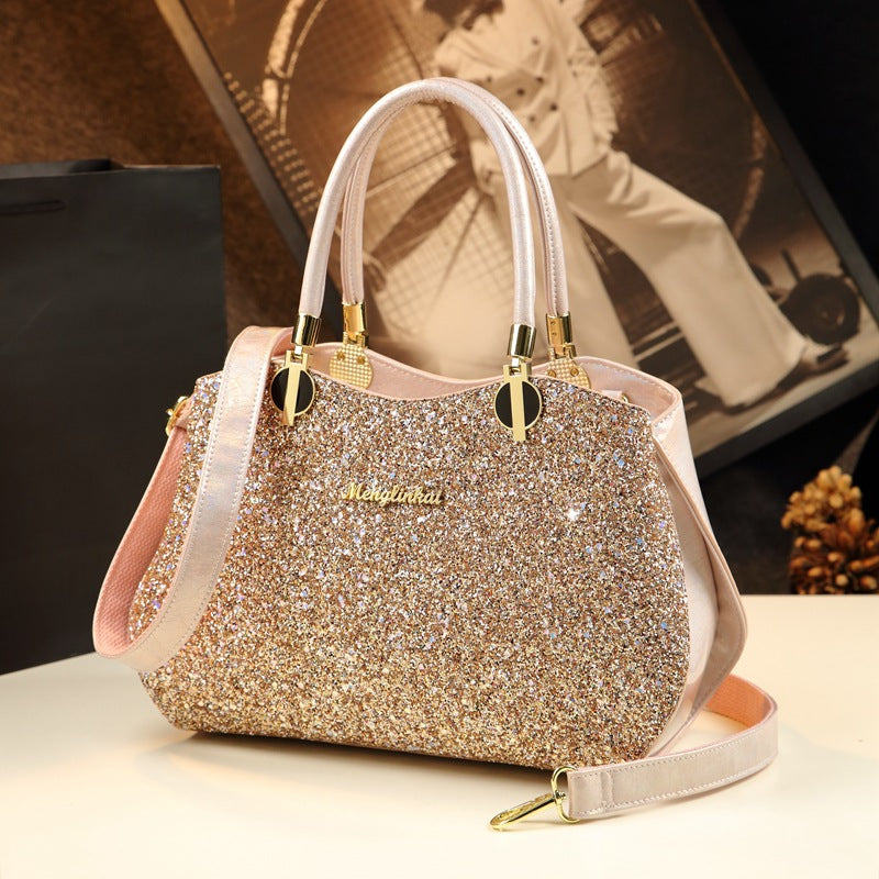 Women's Pillow Personalized Elegant Sequined Large Capacity Handbags