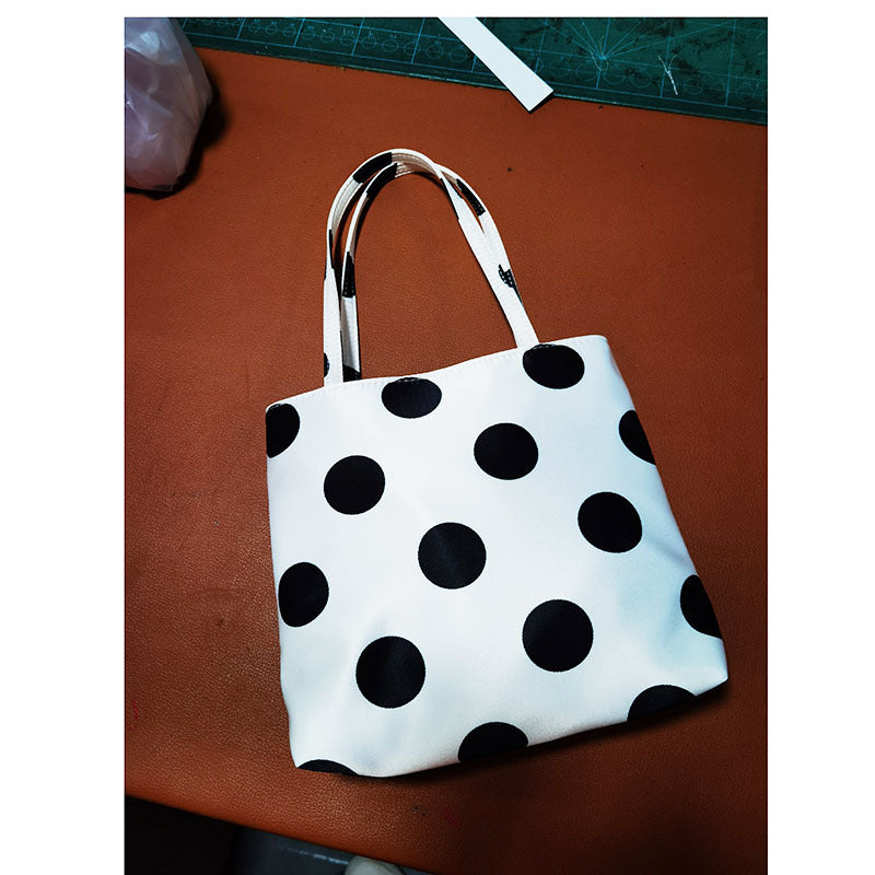 Women's Korean Commuter Retro Underarm Striped Tote Bags