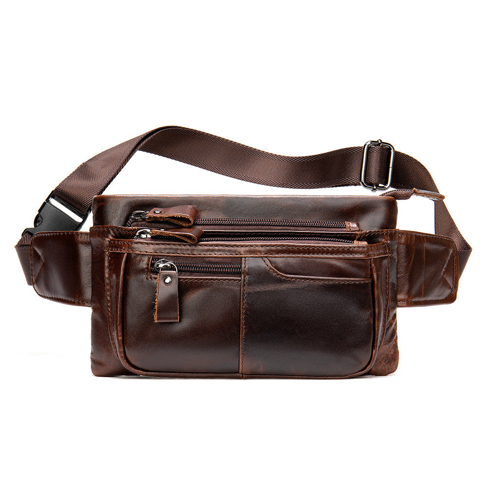 Men's Genuine Leather Retro Mobile First Layer Men's Waist Packs