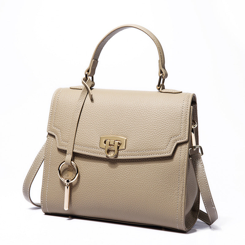 Women's Light Luxury Genuine Leather Summer First Layer Small Square Bags