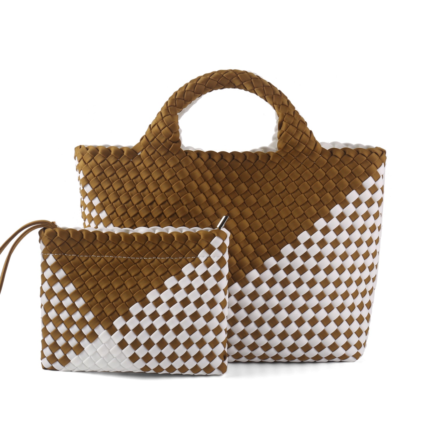 Women's Woven Medium Ribbon Advanced Color Matching Handbags