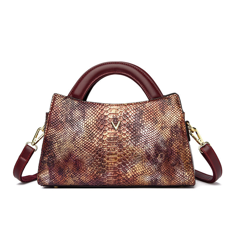 Women's Creative Versatile Snakeskin Pattern Mom Crossbody Bags