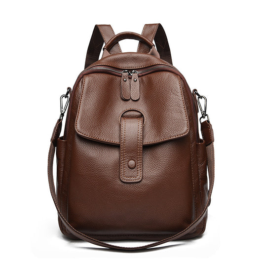 Women's Leather Summer Soft Fashion Trendy Top Backpacks
