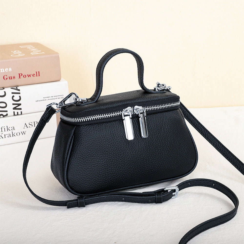 Women's First Layer Cowhide Stylish Versatile Portable Crossbody Bags