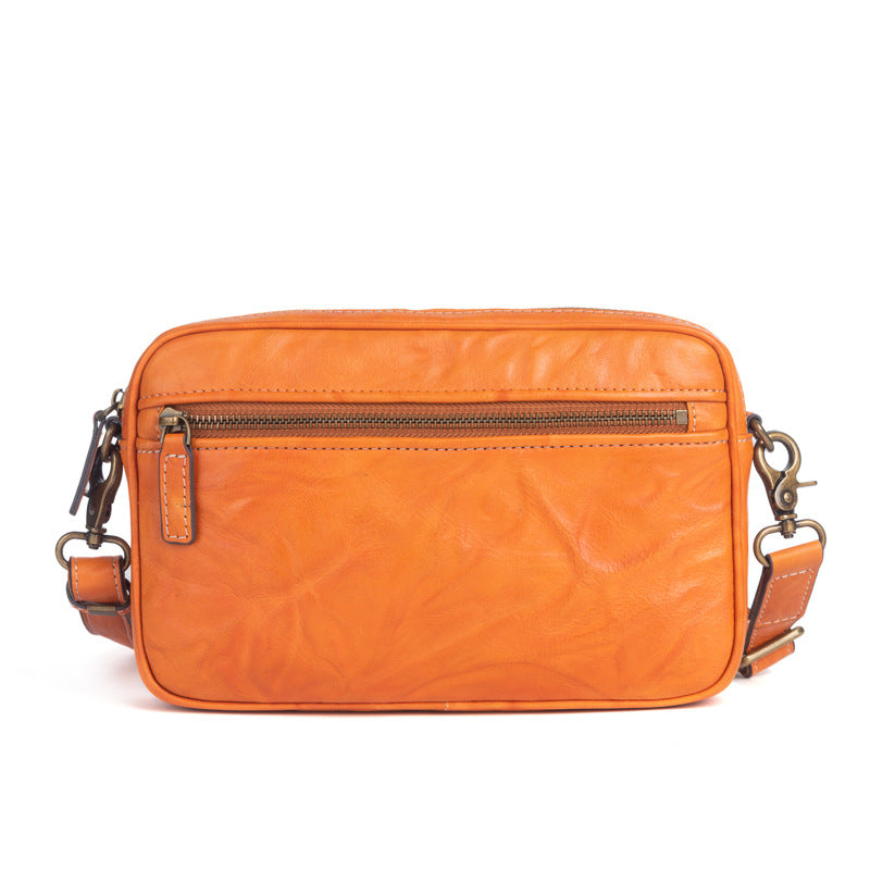 Men's First Layer Tree Height Vegetable Tanning Leather Hand Men's Messenger Bags