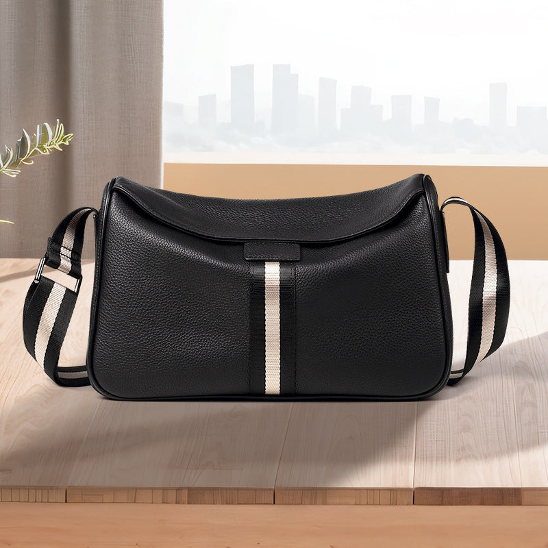 Men's Versatile First Layer Cowhide Trendy Men's Shoulder Bags