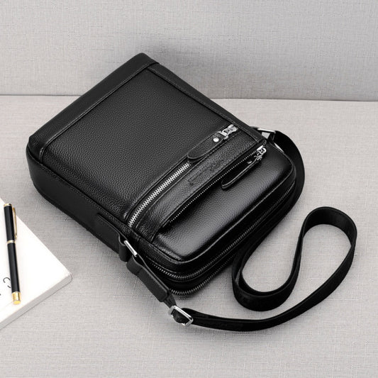 Men's Kangaroo First Layer Cowhide Vertical Mini Men's Messenger Bags