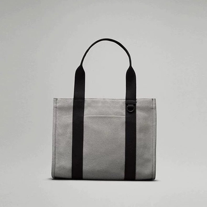 Women's Two-color Canvas Vanity Mummy Portable Large Tote Bags