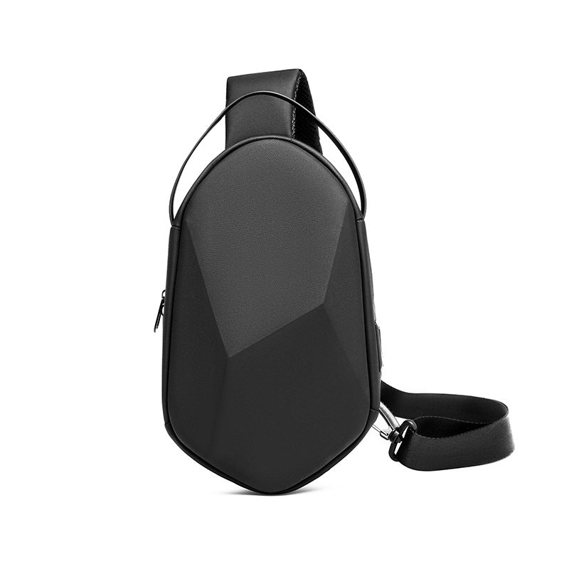 Men's Hard Waterproof Large Capacity Street Trendy Men's Chest Bags