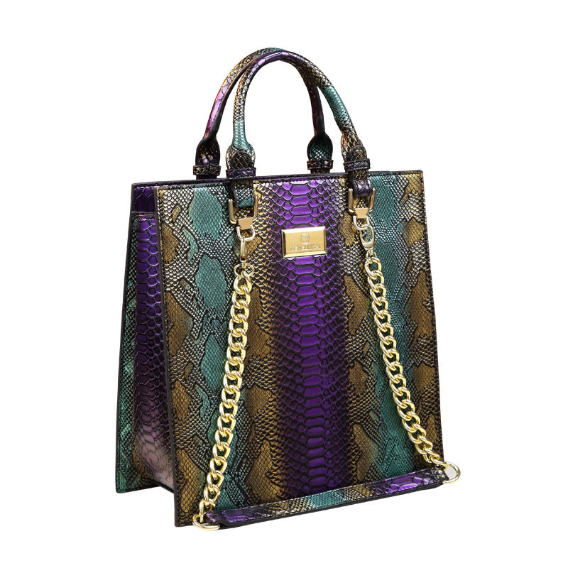 Women's Genuine Leather Portable Large Capacity Textured Shoulder Bags