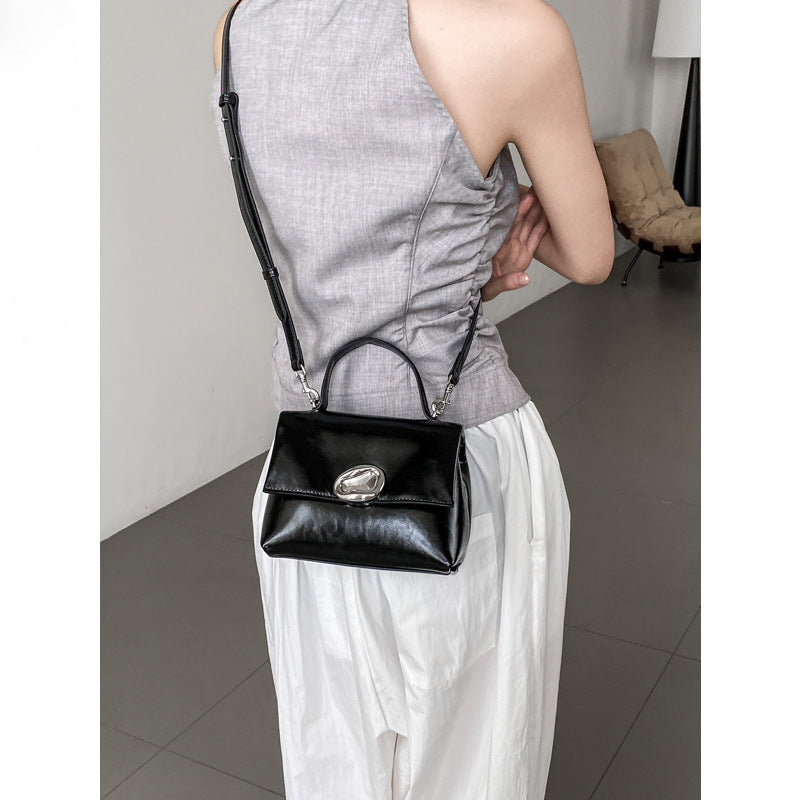 Women's High-grade Cowhide Soft Leather Versatile Fashion Small Square Bags