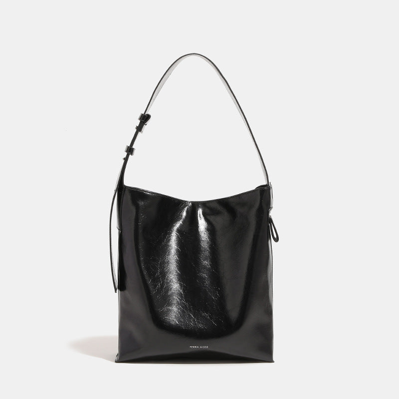 Design Oil Wax Leather Hobo Red Tote Bags