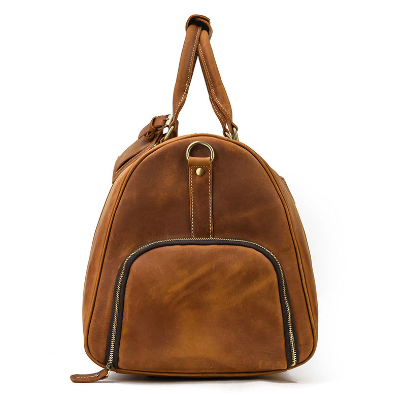 Men's Retro Leather Large Capacity Crazy Horse Luggage