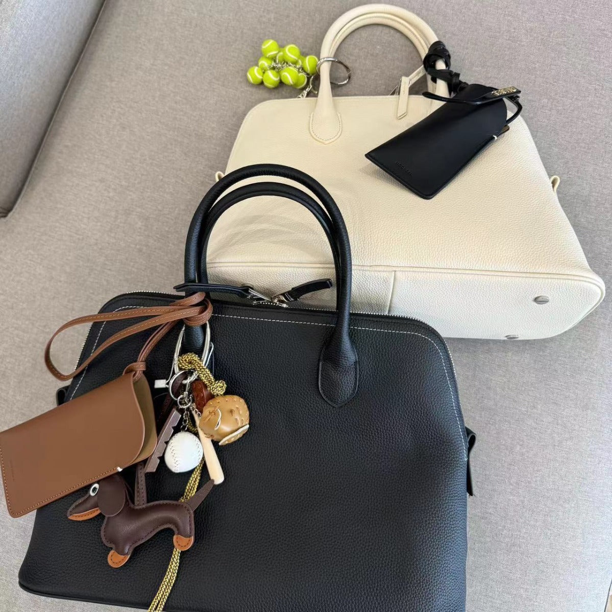Cap Layer Cowhide Leather Large Capacity Tote Bags