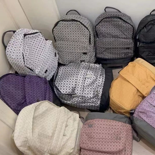 Silicone Fashion Large Capacity Unisex Rhombus Backpacks