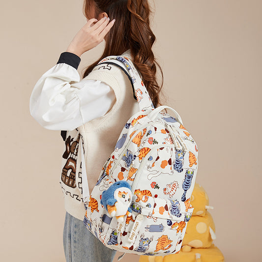 Niche Large Capacity Cat Printing Korean Elementary School Students' Schoolbags