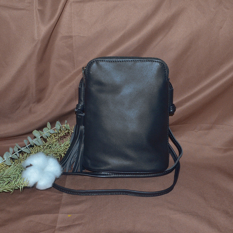 Women's Genuine Leather Hand-rub Color First Layer Crossbody Bags