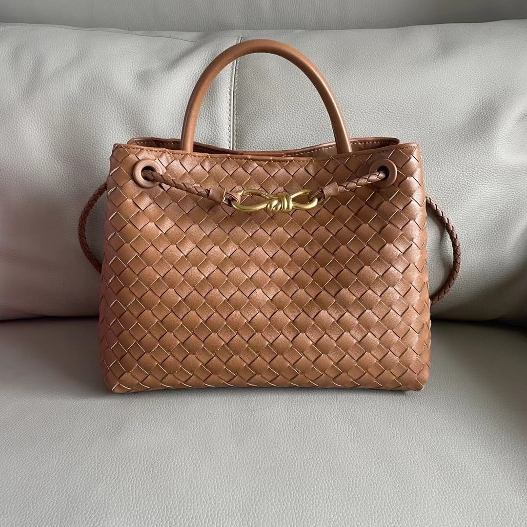 Fashion Woven Large Capacity Versatile Rhombus Tote Bags