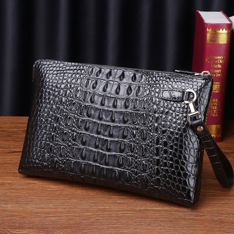 Men's Handmade Stitching Large Business Capacity Envelope Men's Handbags