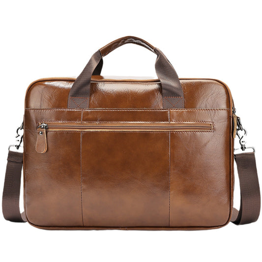 Men's High-grade First Layer Cowhide Large Capacity Bags
