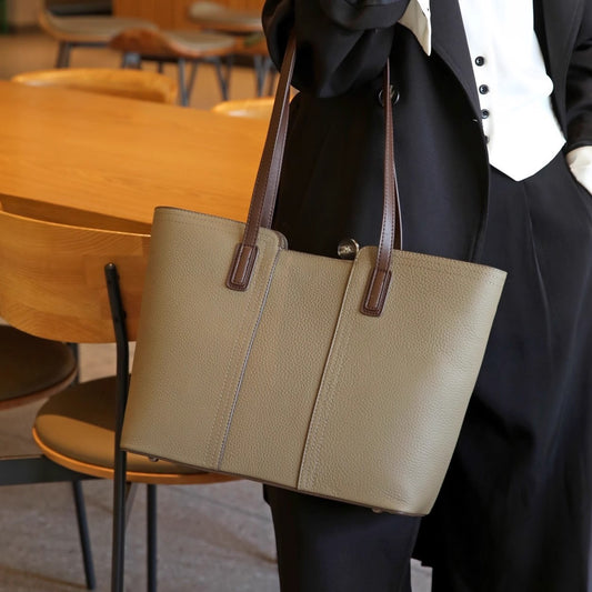 Women's Genuine Leather Big Commuter Large Capacity Tote Bags