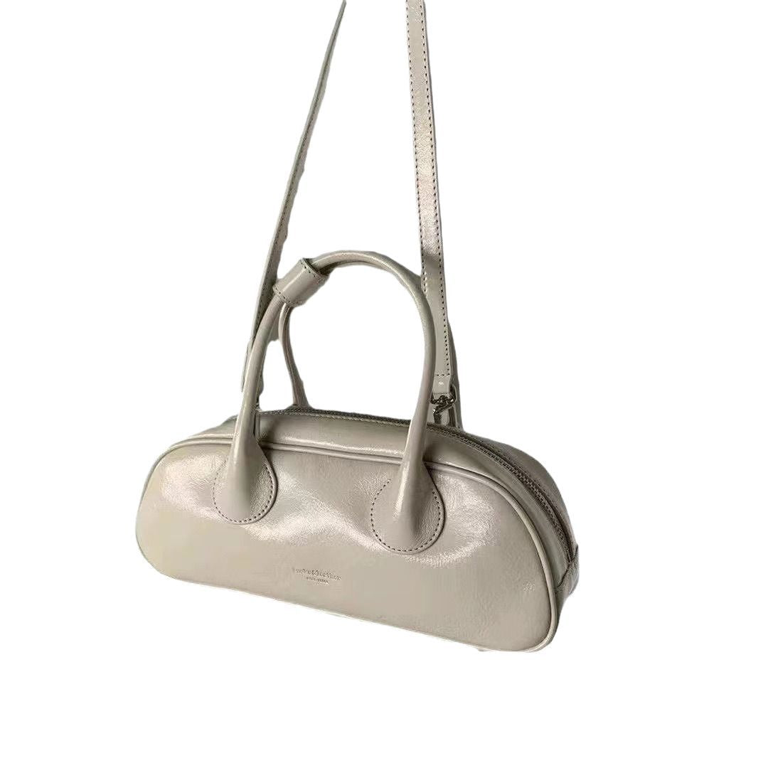 Women's Baguette Genuine Leather Elegant Ingot Underarm Crossbody Bags