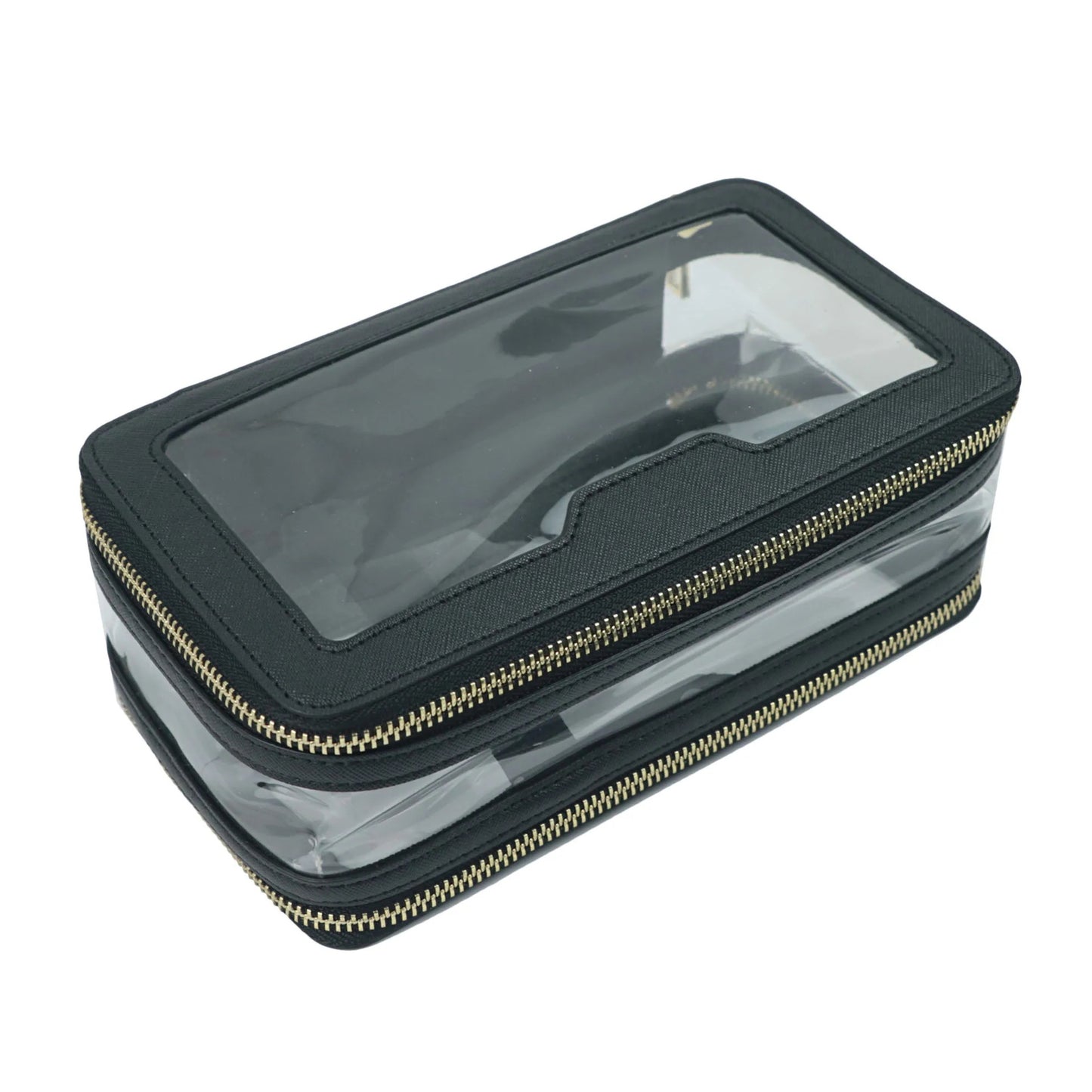 Transparent Simple Portable Waterproof Wash Double Cosmetic Bags